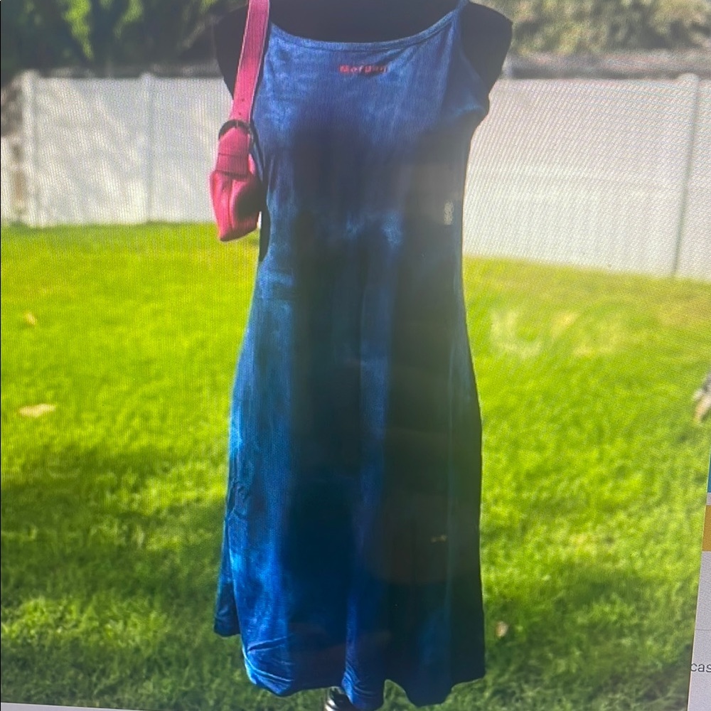 Elegant Blue Sleeveless Dress